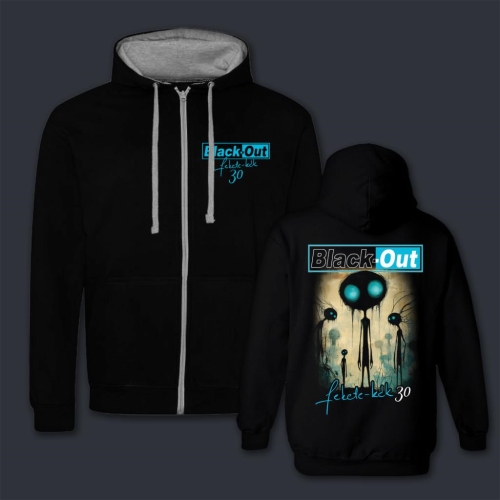 Black-Out: Fekete-Kék 30 Kapucnis pulóver